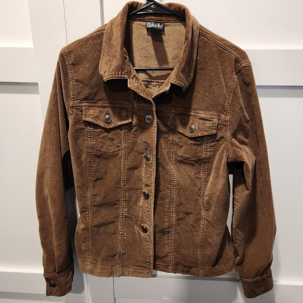 Rafaella Woman's Brown Corduroy Jacket Size 14